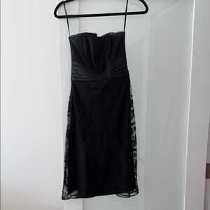 White House Black Market Strapless Black Dress